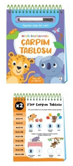 Minik Dostlarımla Çarpım Tablosu – Yaz, Sil ve Öğren