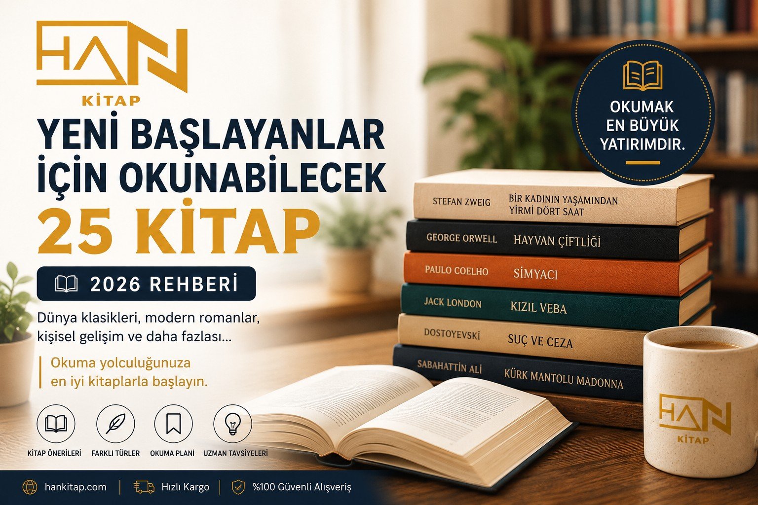 Yeni Başlayanlar İçin Okunabilecek 25 Kitap (2026 Rehberi)