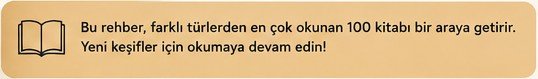 📚 En Çok Okunan 100 Kitap (2026 Güncel Liste)