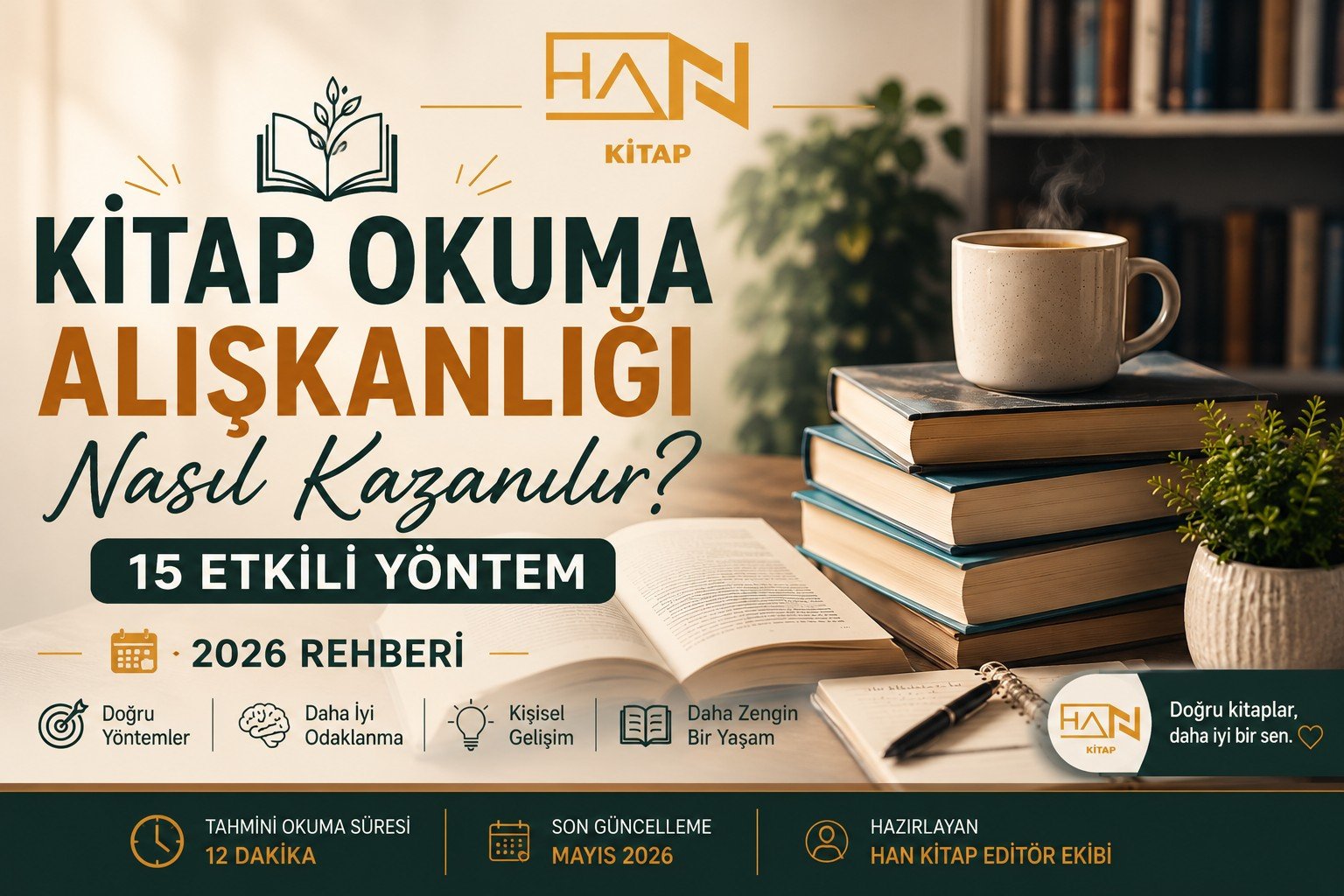 📚 Kitap Okuma Alışkanlığı Nasıl Kazanılır? 15 Etkili Yöntem (2026 Rehberi)