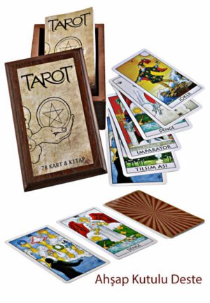 Tarot 78 Kart ve Kitap (Ahşap Kutulu)