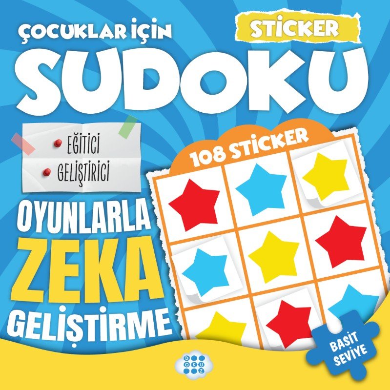 Çocuklar için Sudoku - Sticker Hediyeli Basit Seviye 3 9786255726957