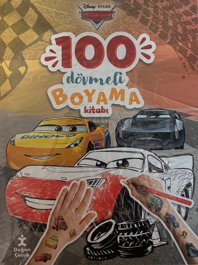 Disney Arabalar – 100 dövmeli Boyama Kitabı 9786255745552