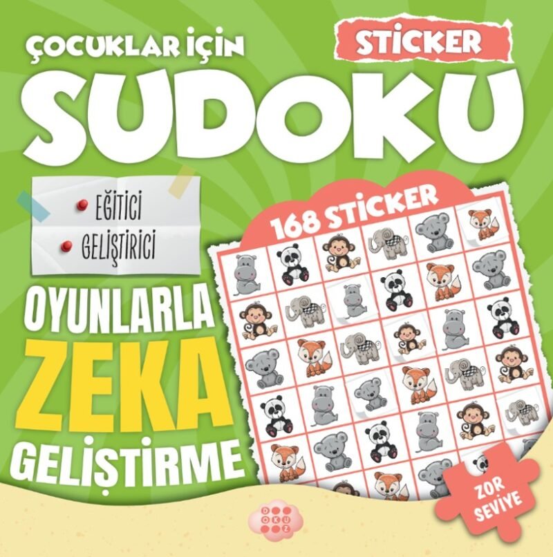 Çocuklar için Sudoku - Sticker Hediyeli Zor Seviye 2 9786258888003