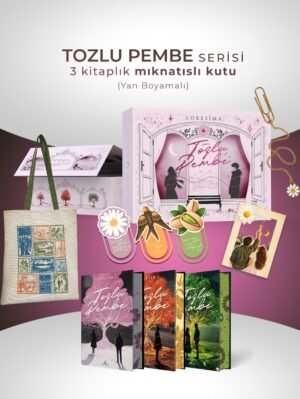 Tozlu Pembe Serisi – 3 Kitaplık Kutu Yan Boyamalı